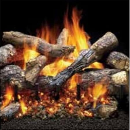 Vecindario 24 in. Grand Oak Gas Log Set with Refractory Cement Construction - 11 Piece VE1718470